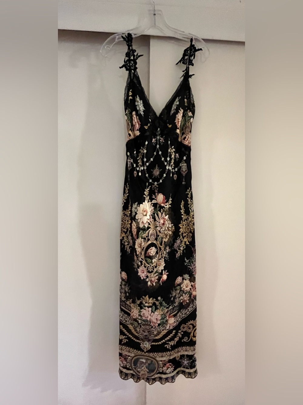 Camilla Bias Silk V-Neck Maxi Slip Dress - Picture 6 of 8